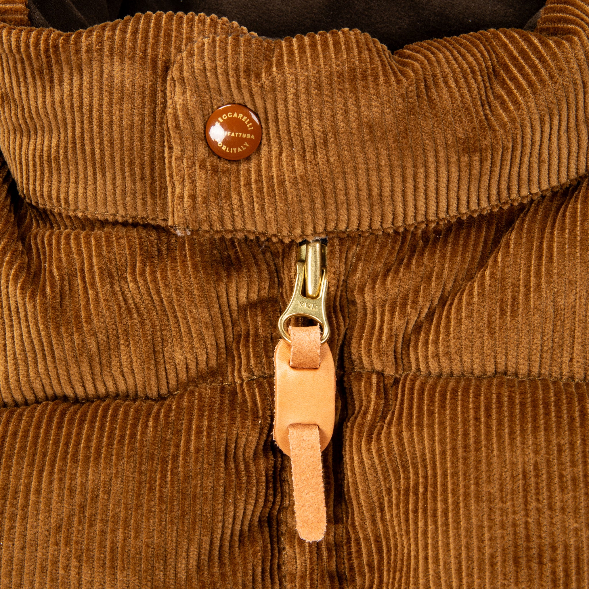 Manifattura Ceccarelli Goose Down Vest Corduroy Camel Frans Boone Exclusive