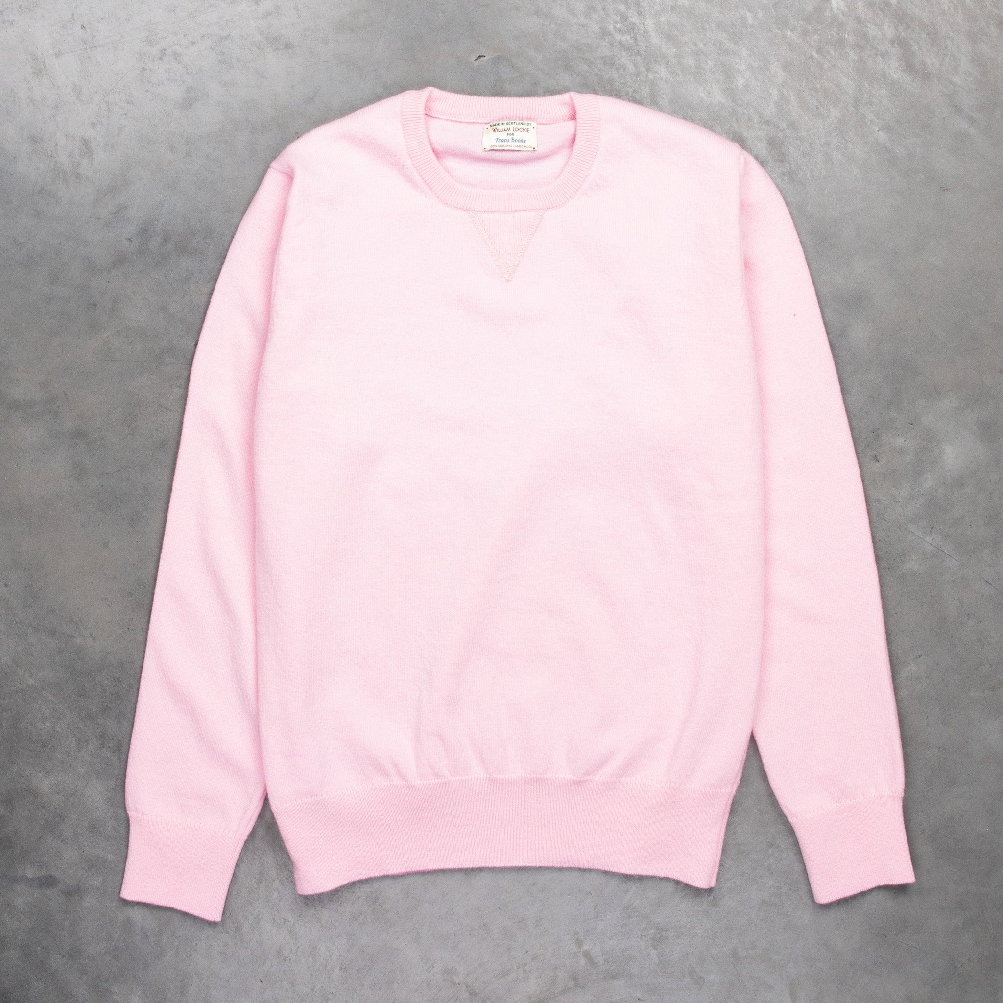 William Lockie x Frans Boone Super Geelong Vintage fit sweater Cherry Blossom