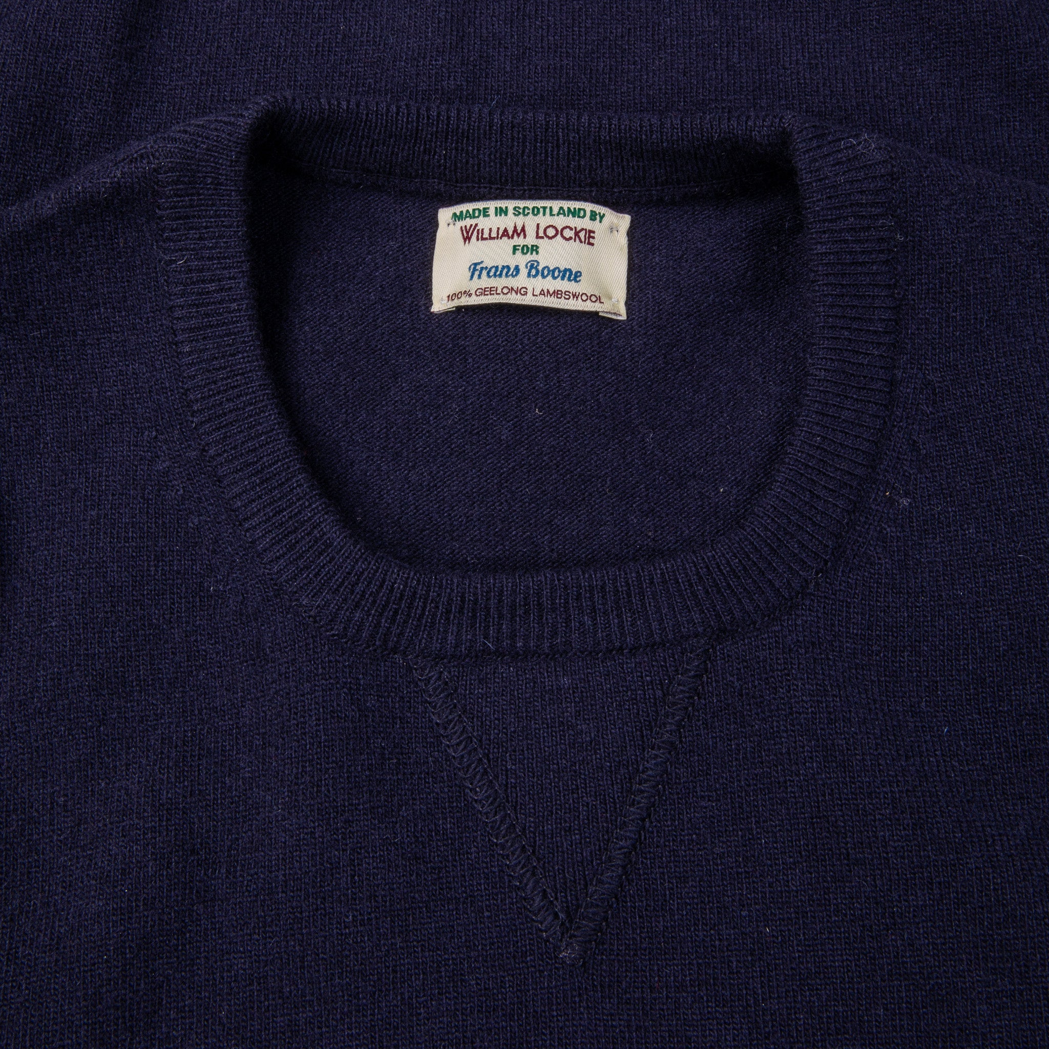 William Lockie x Frans Boone Super Geelong Vintage fit sweater Dark Na ...