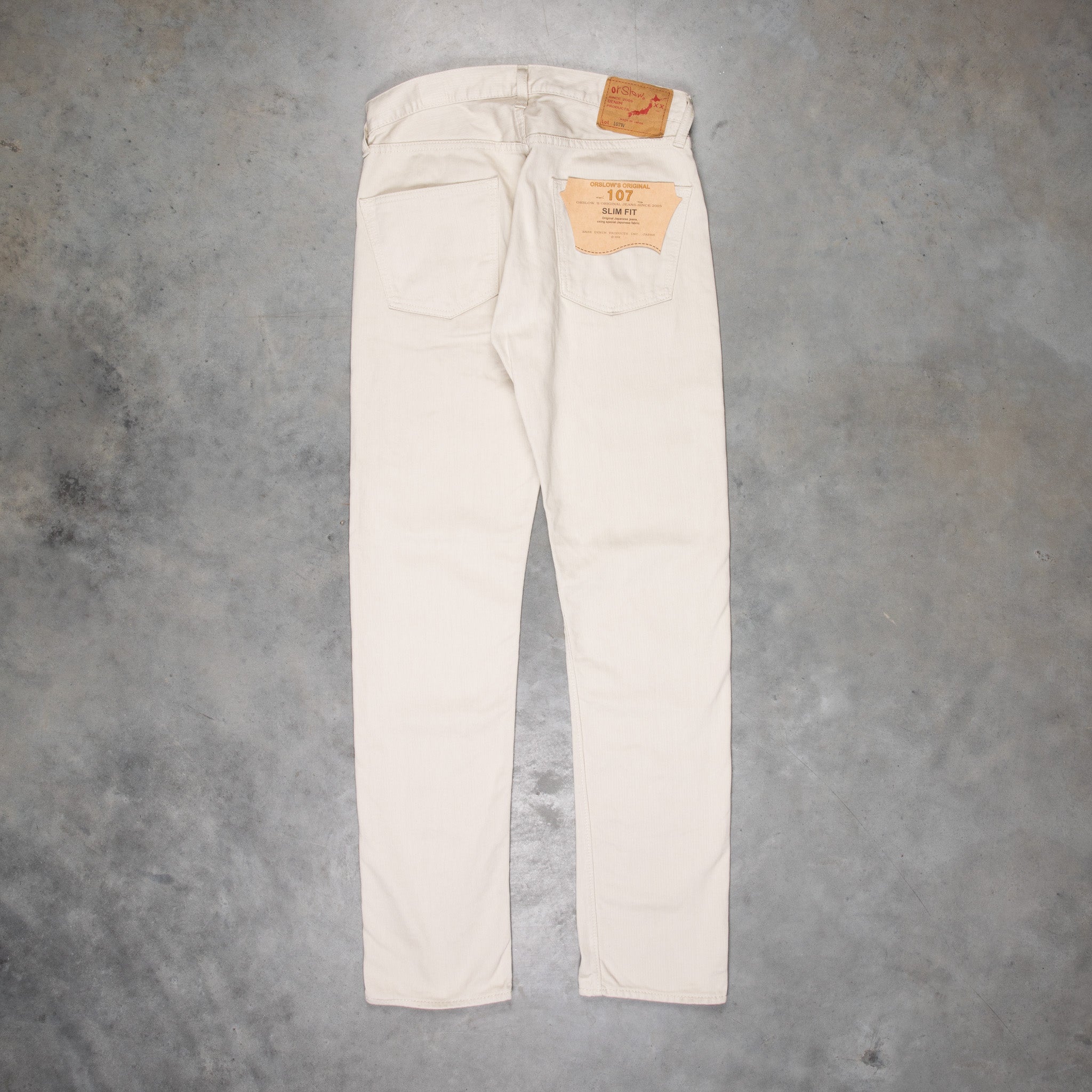 Orslow 107 Cotton Pique Ivy Fit Pants Ivory