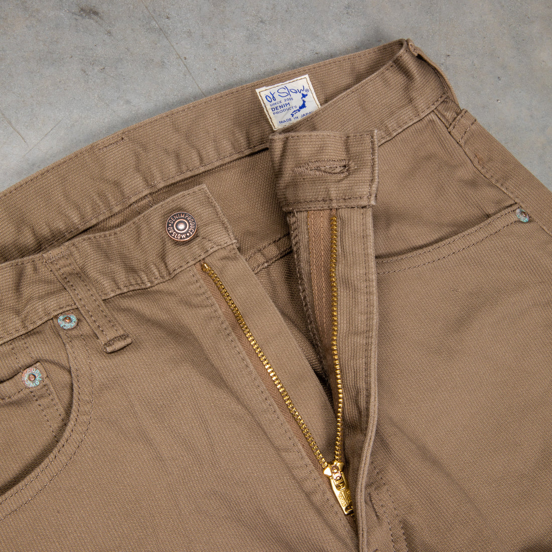 Orslow  107 Cotton Pique Ivy Fit pants Dusty olive