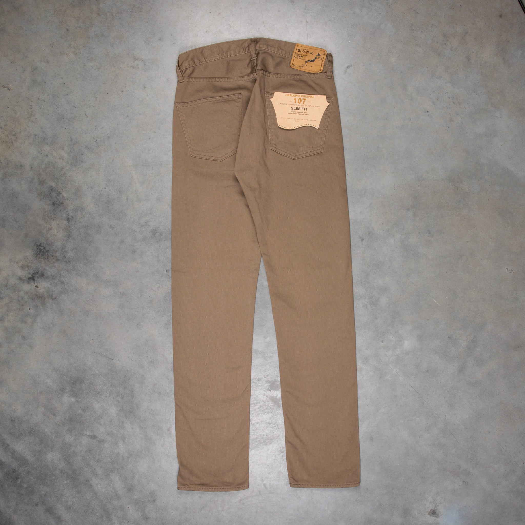 Orslow 107 Cotton Pique Ivy Fit Pants Dusty Olive