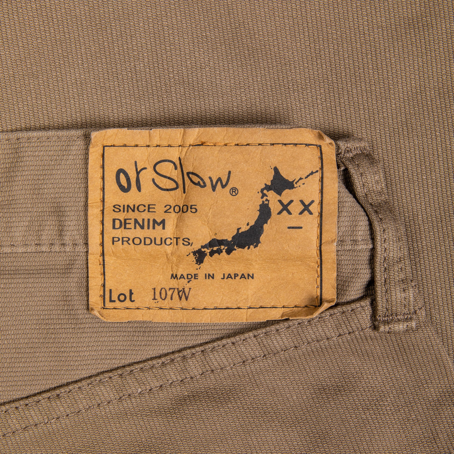 Orslow  107 Cotton Pique Ivy Fit pants Dusty olive