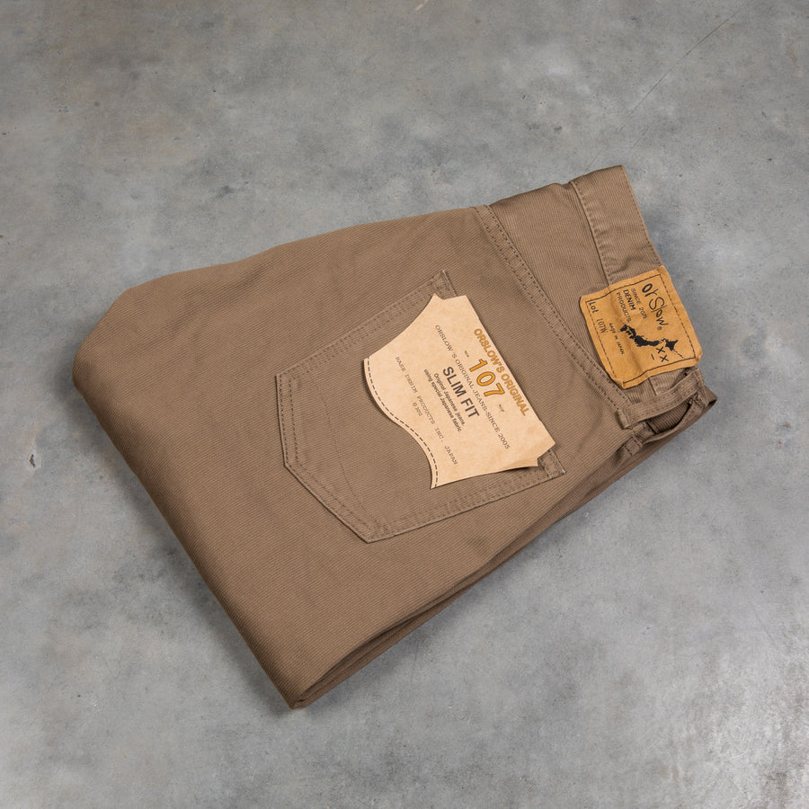 Orslow  107 Cotton Pique Ivy Fit pants Dusty olive