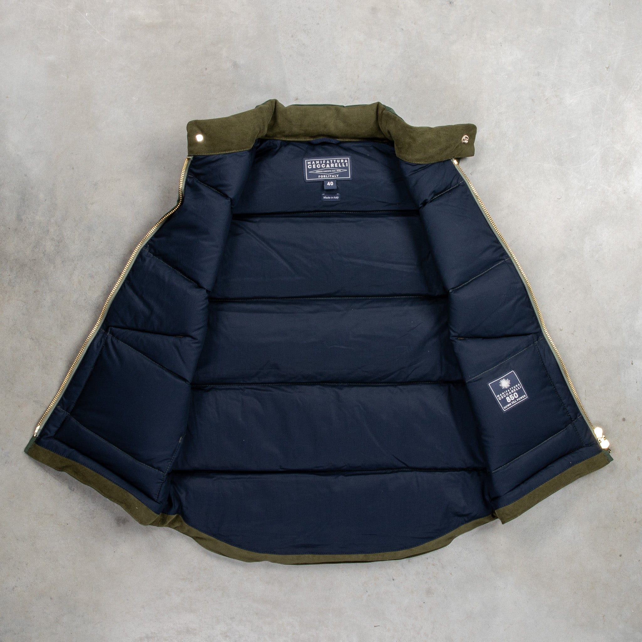 Manifattura Ceccarelli Goose Down Vest Dark Green – Frans
