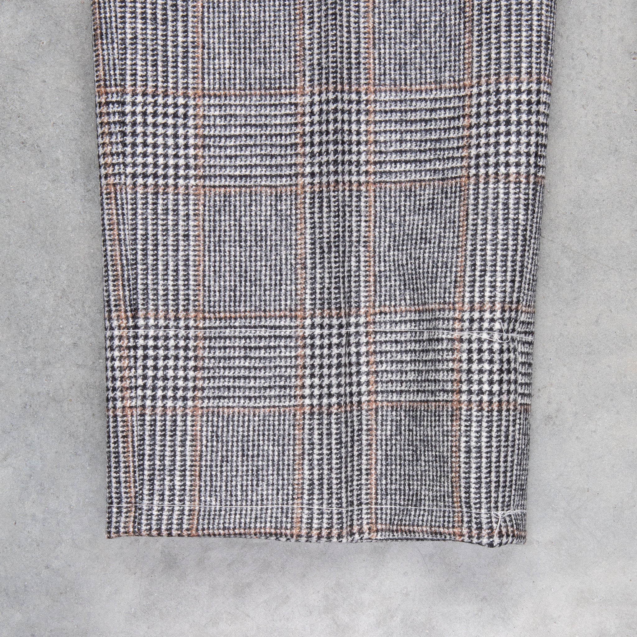 Rota Pantaloni High Rise Regular Fit Flannel Prince of Wales Check Beige