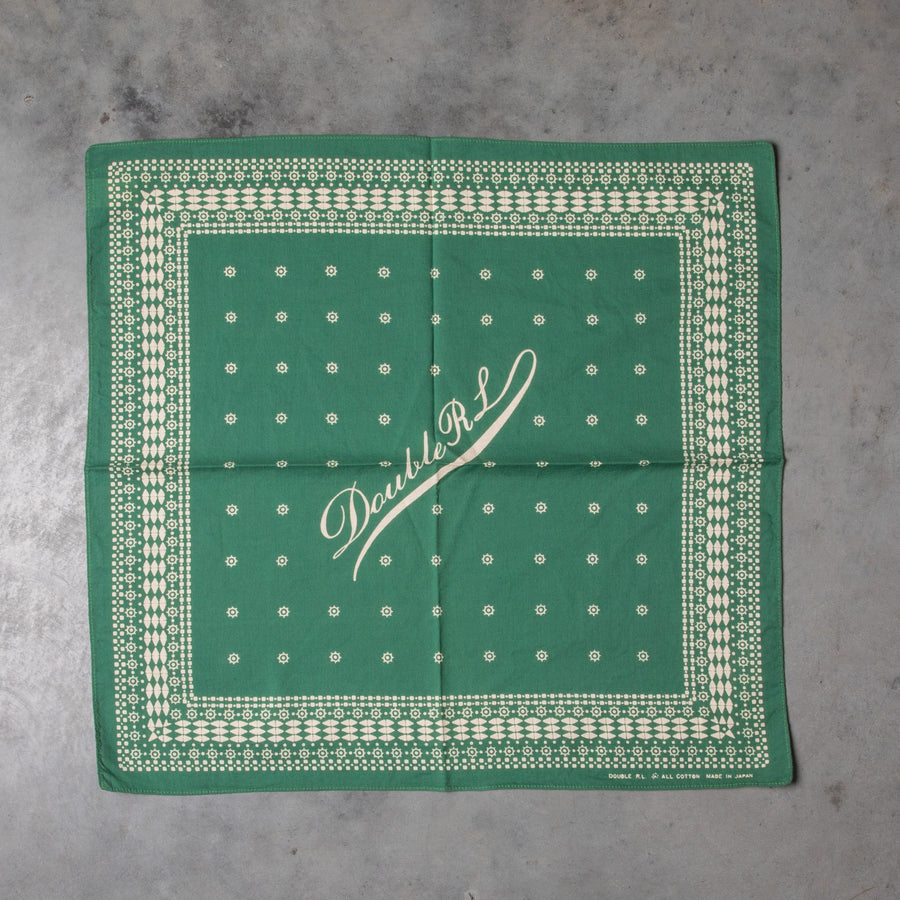 RRL Benson Bandana scarf faded green cream