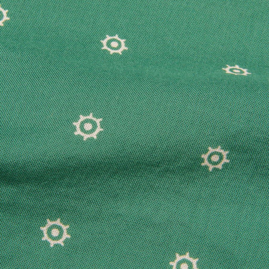RRL Benson Bandana scarf faded green cream