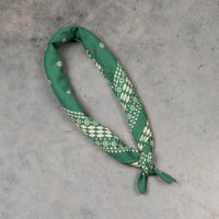 RRL Benson Bandana scarf faded green cream