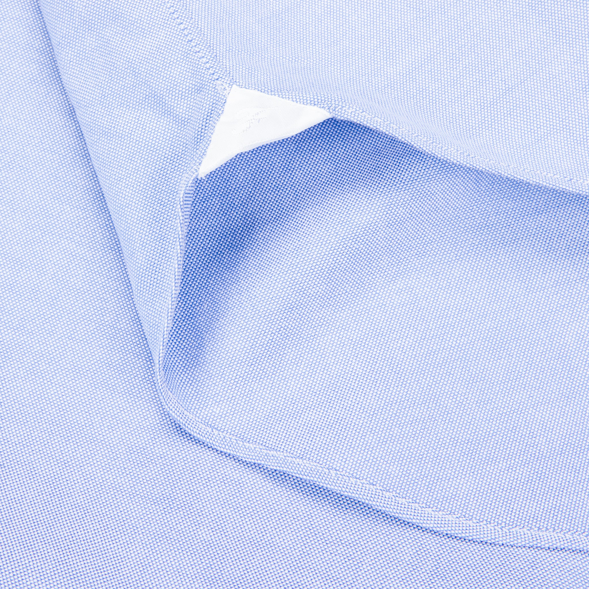 Finamore Gaeta Shirt Sergio Collar Washed Oxford Blue