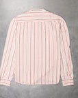 RRL printed longsleeve popover pullover cream red