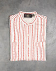 RRL printed longsleeve popover pullover cream red
