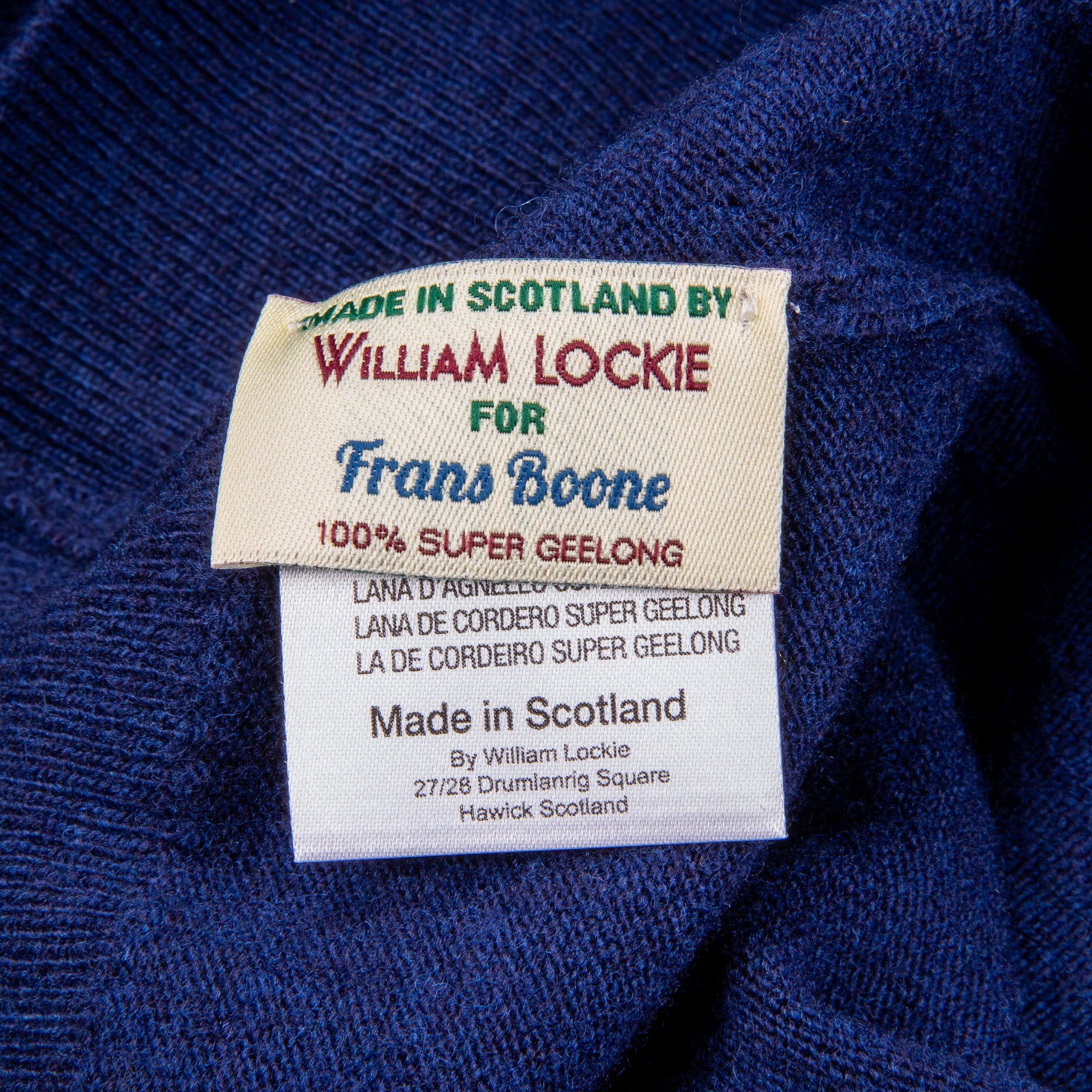 William Lockie x Frans Boone Super Geelong Roll Neck British Blue