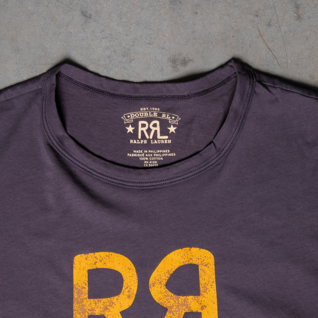 RRL Short Sleeve Logo T-shirt Navy