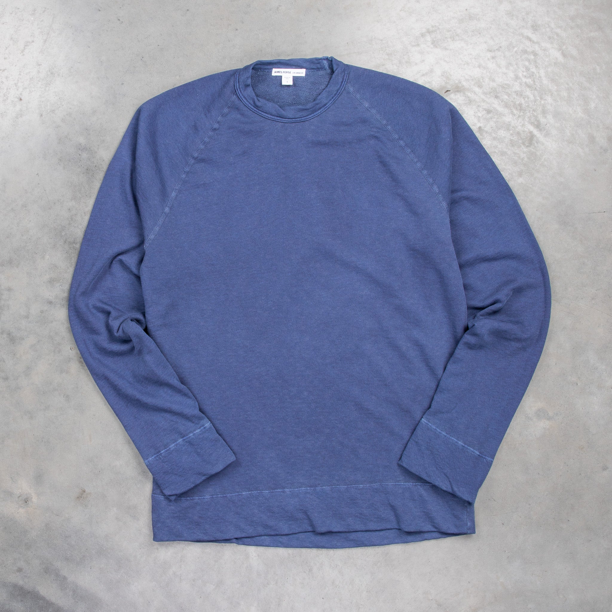 James Perse Vintage Fleece Raglan Sweat Sea Captain