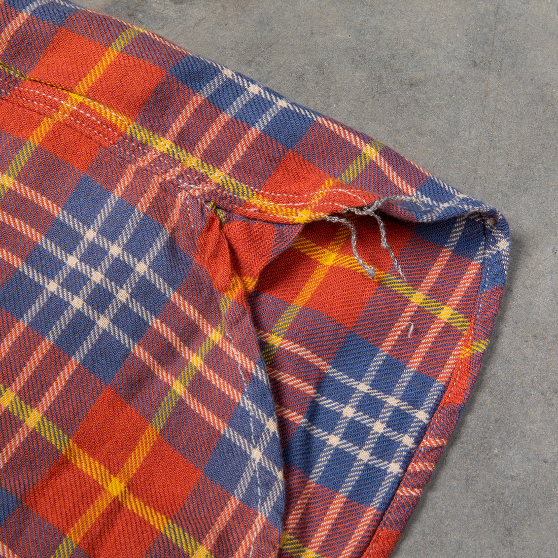 RRL Farrell longsleeve workshirt red blue cotton twill
