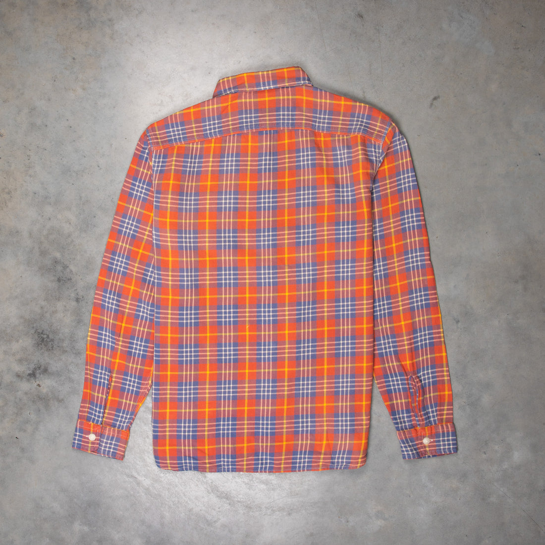 RRL Farrell longsleeve workshirt red blue cotton twill