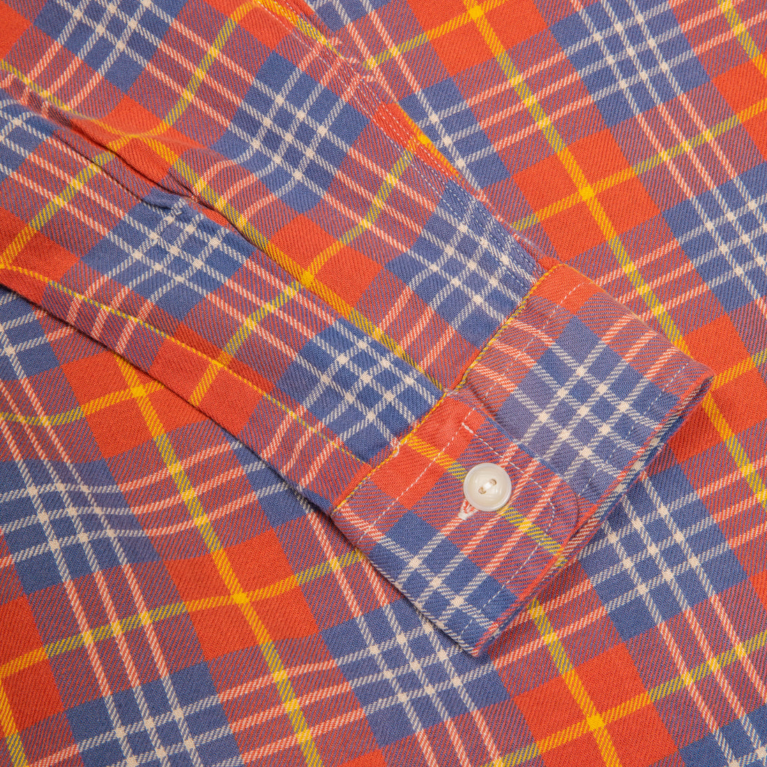 RRL Farrell longsleeve workshirt red blue cotton twill