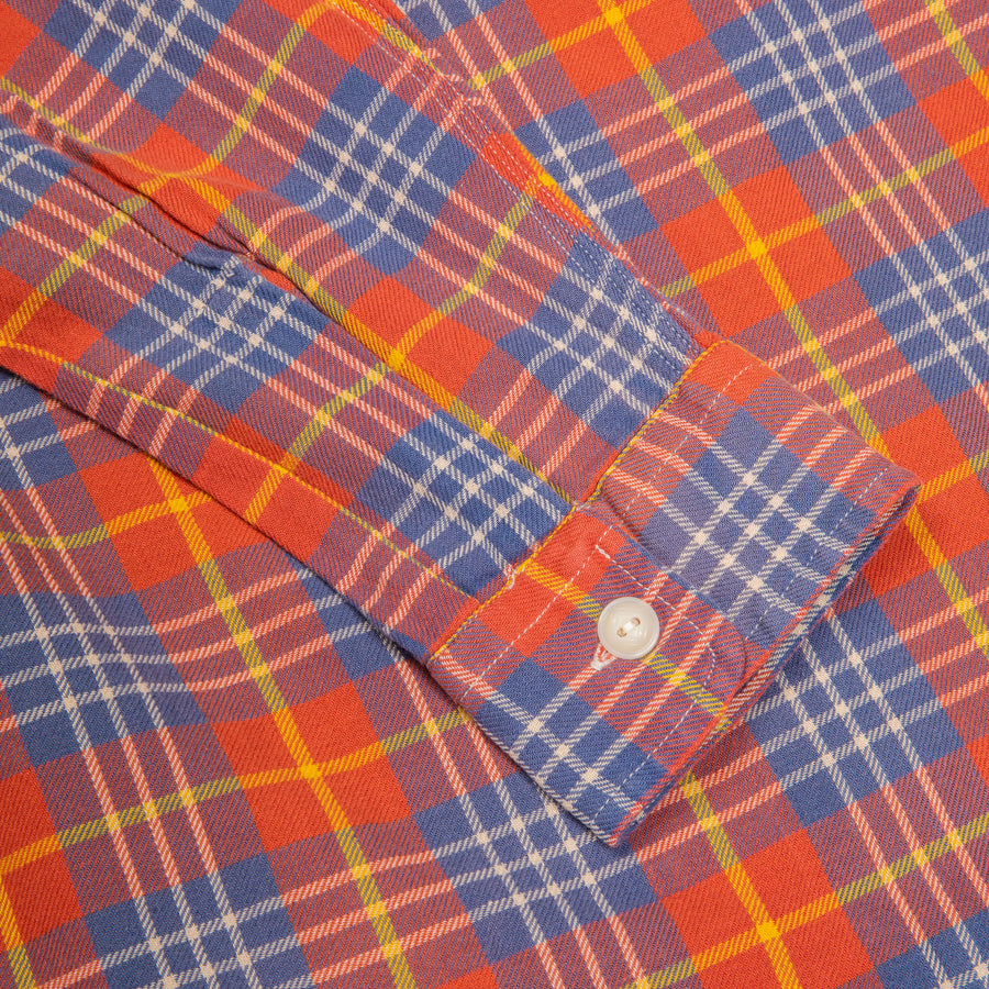 RRL Farrell longsleeve workshirt red blue cotton twill