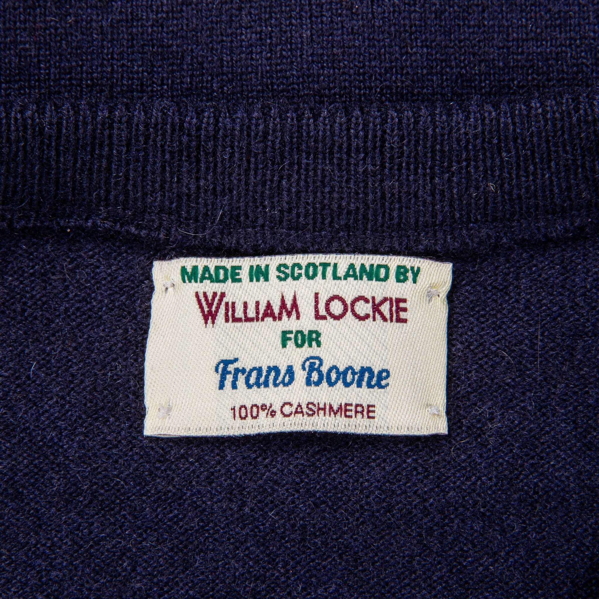 William Lockie Oxton Cashmere Crew Neck Dark Navy