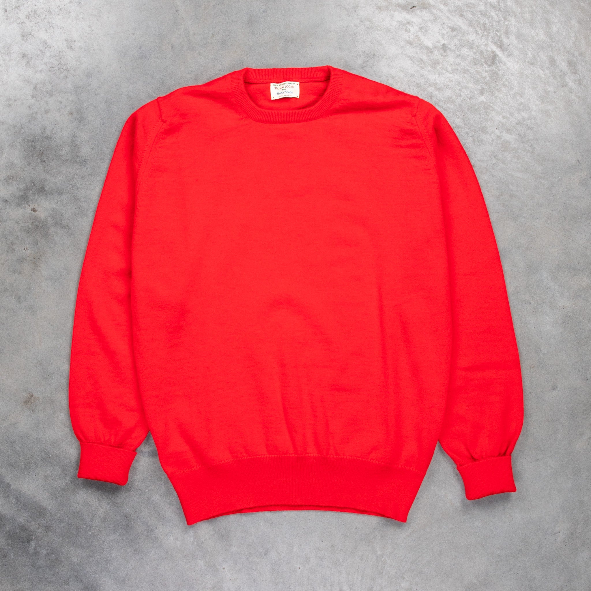 William Lockie Oxton Cashmere Crew Neck Cardinal