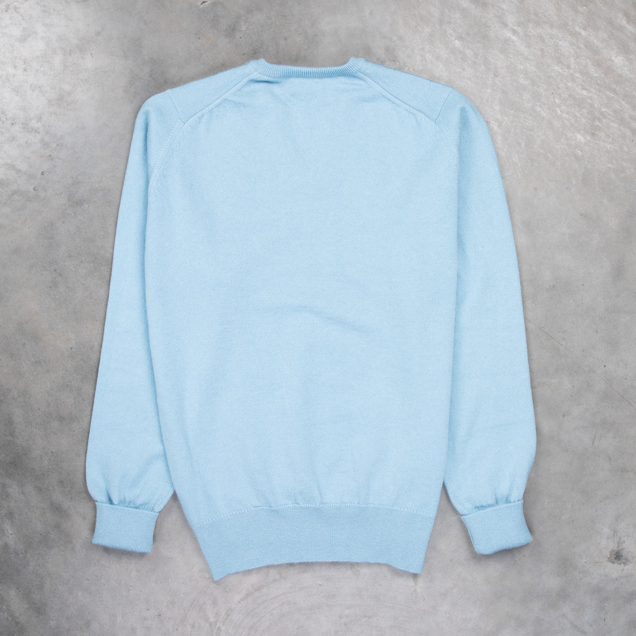 William Lockie Oxton Cashmere Crew Neck Blue Mist