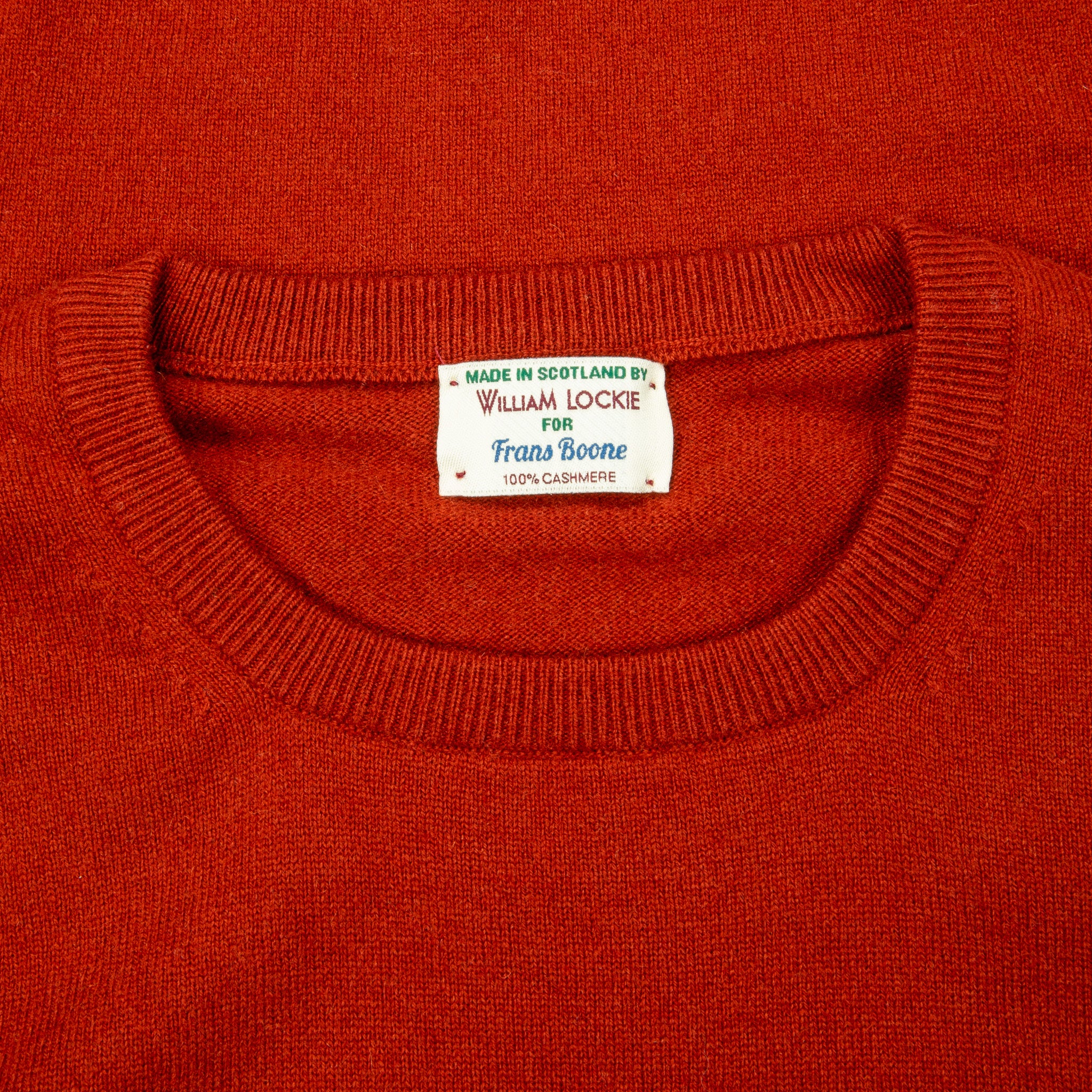 William Lockie Oxton Cashmere Crew Neck Harissa