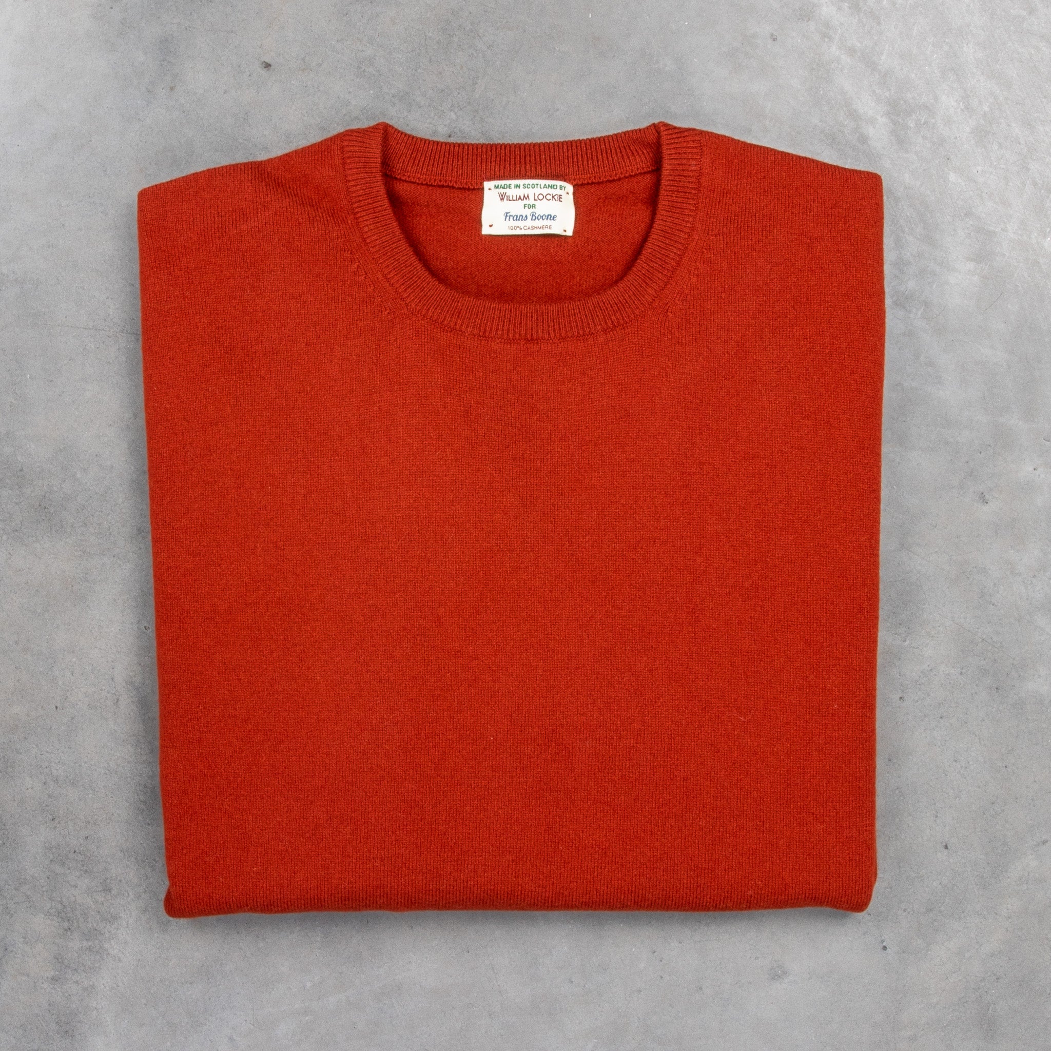 William Lockie Oxton Cashmere Crew Neck Harissa