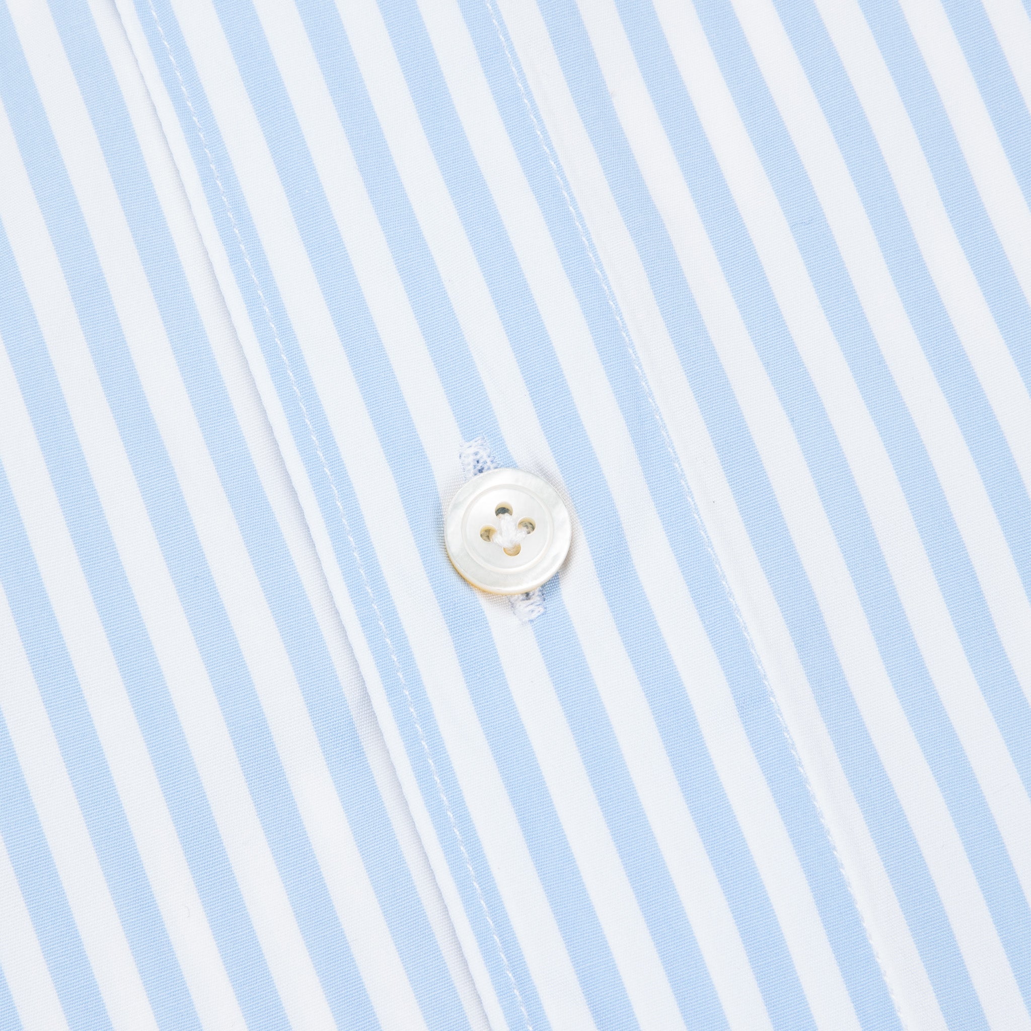 Finamore Tokyo Fit Collo Lucio Bengal Stripe Shirt Blu Azzuro
