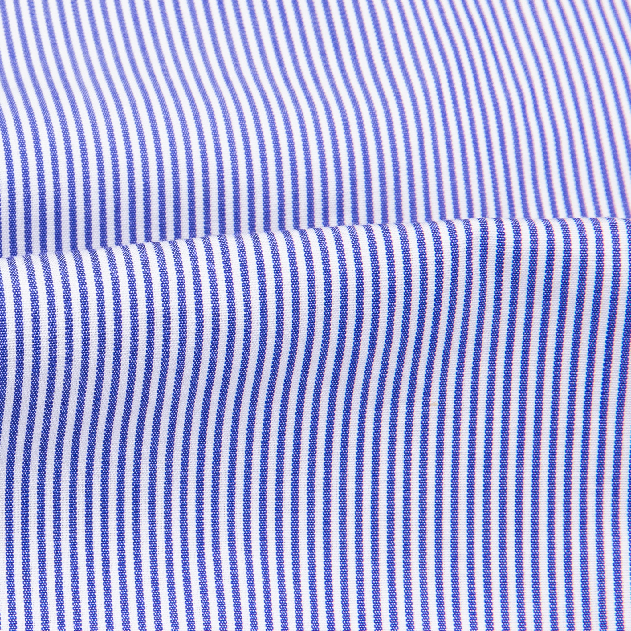 Finamore Gaeta shirt Sergio Collar Navy stripe poplin
