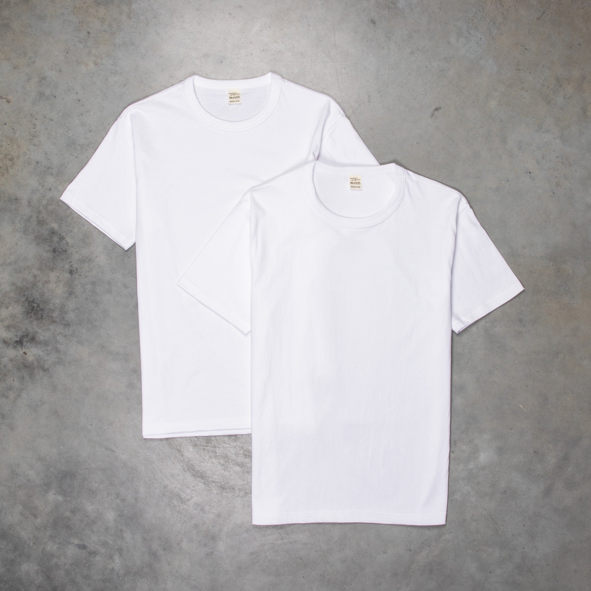 Real McCoy's 2 Pack Crew Neck Tee White – Frans Boone Store