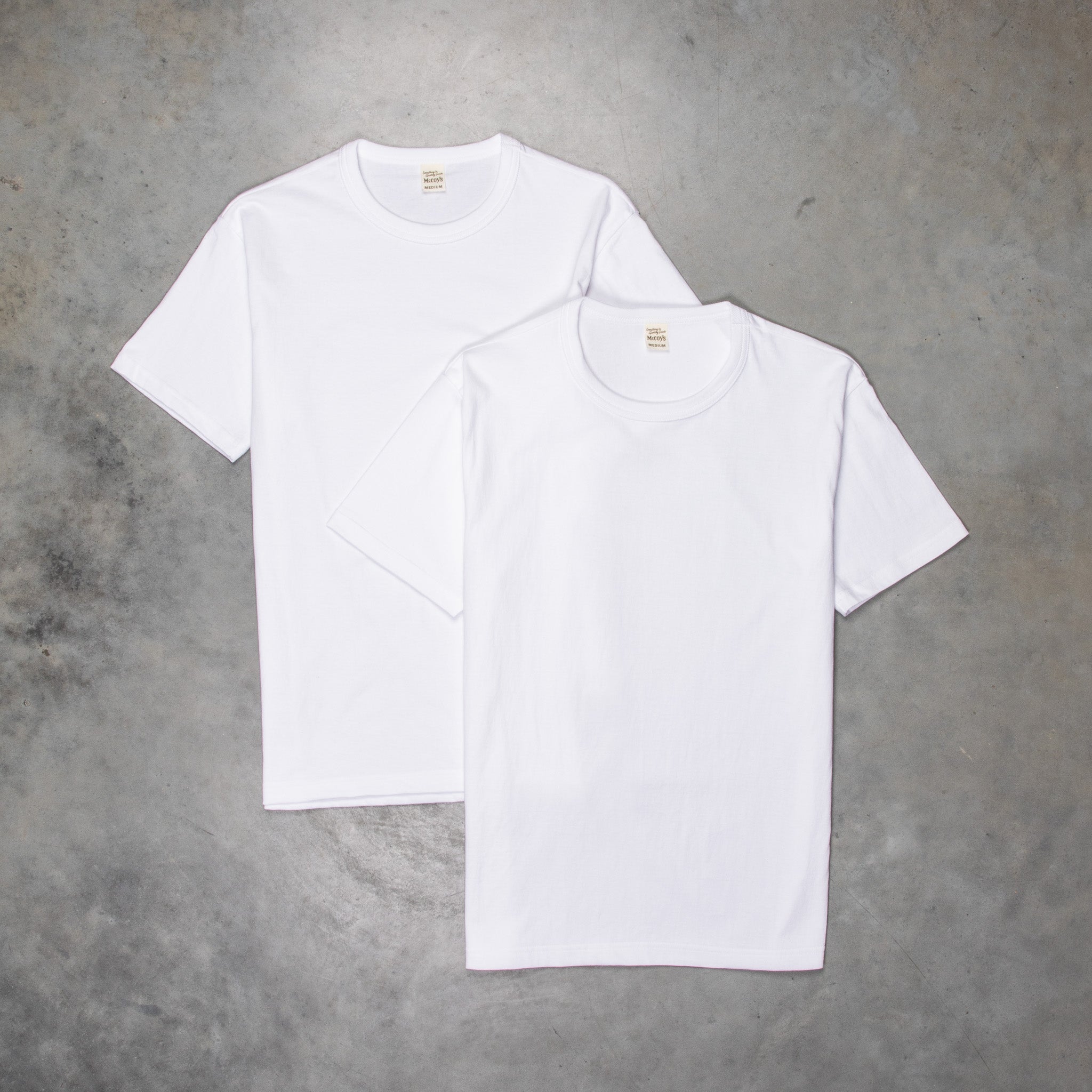 Real McCoy&#39;s 2 pack crew neck tee white