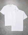 Real McCoy's 2 pack crew neck tee white