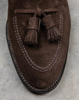 Alden Dark Chocolate suede tassel loafer