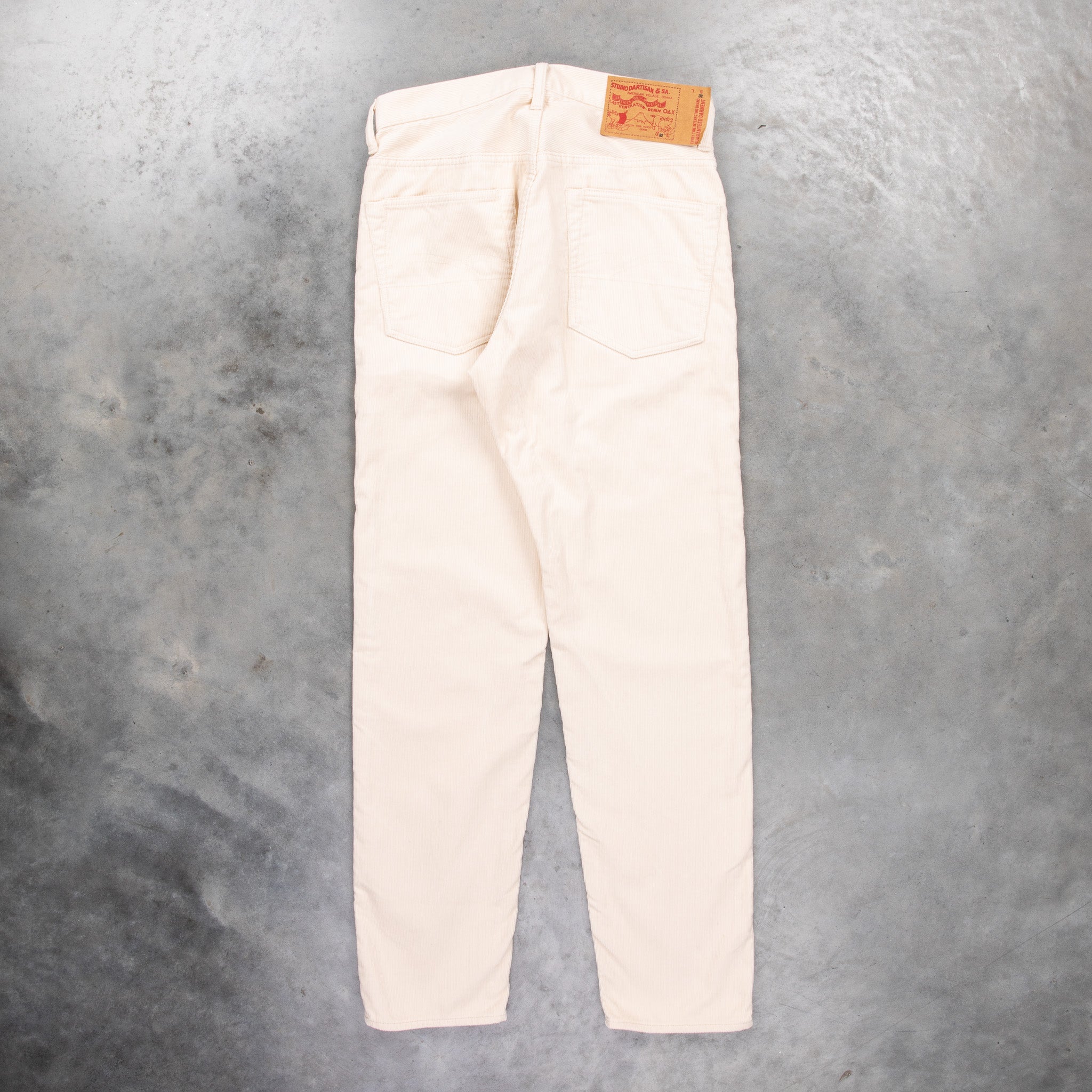 Studio D&#39;Artisan FB-909 High Rise Tapered 13-Wale Corduroy Ivory