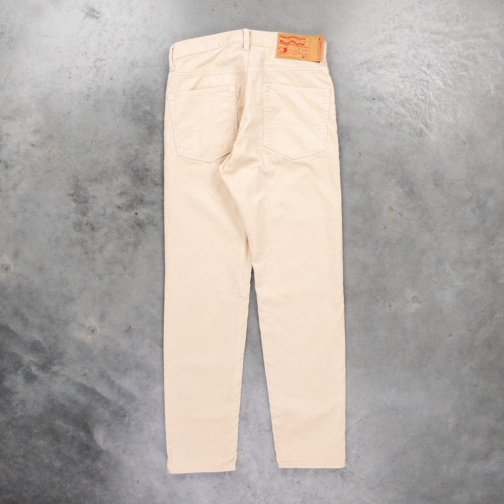Studio D'Artisan FB-909 High Rise Tapered 13-Wale Corduroy L.Beige