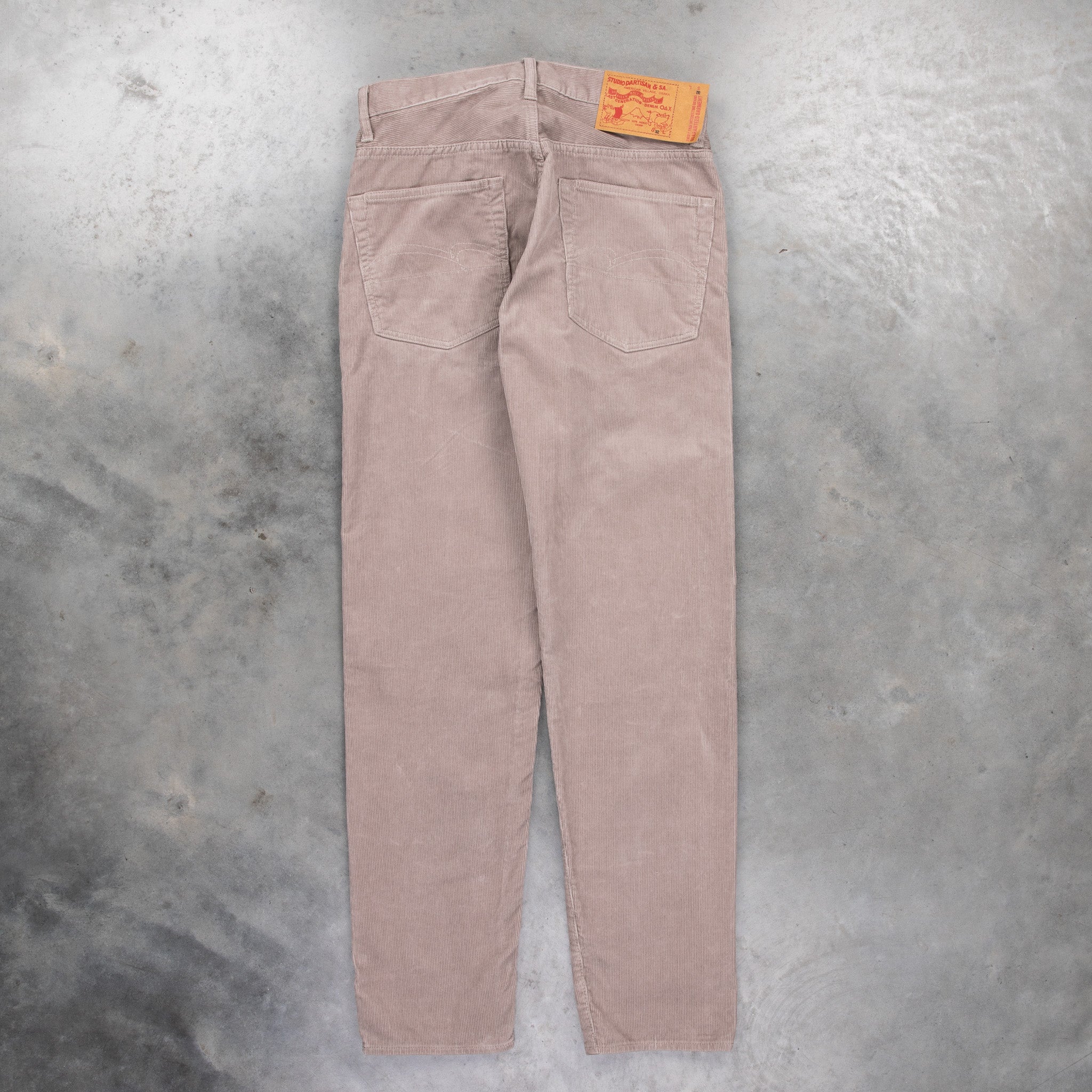 Studio D'Artisan FB-909 High Rise Tapered 13-Wale Corduroy Grey