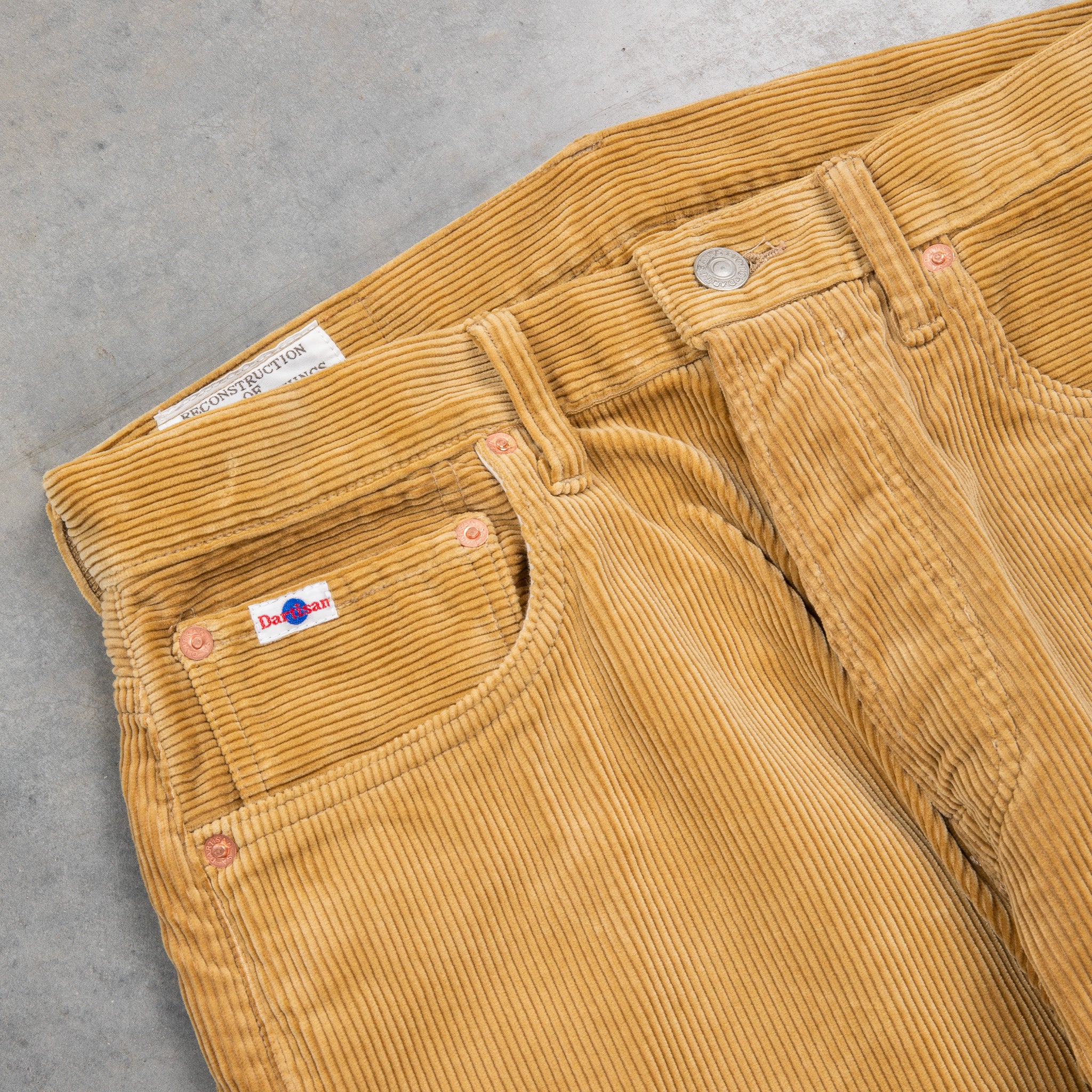 Studio D&#39;Artisan FB-909 High Rise Tapered 9-Wale Corduroy Beige