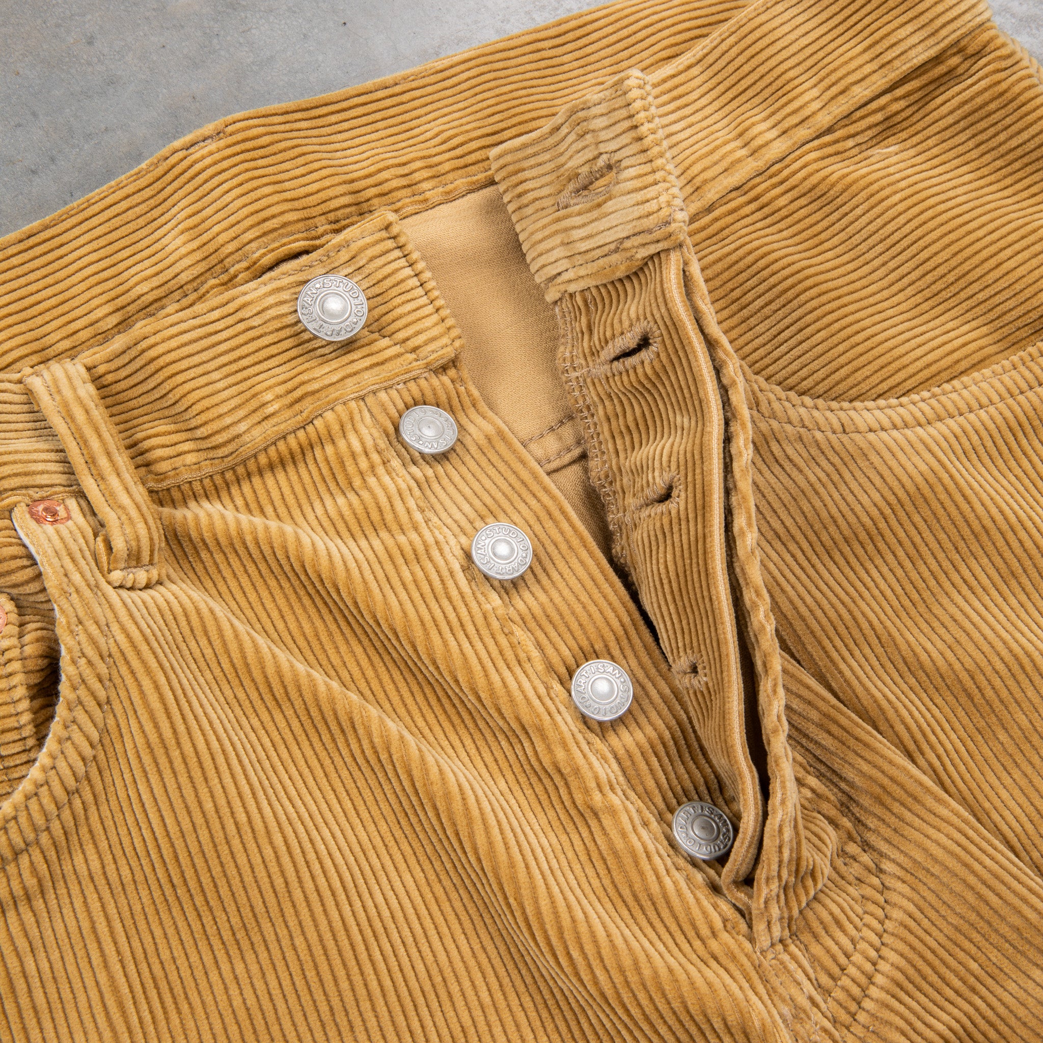Studio D&#39;Artisan FB-909 High Rise Tapered 9-Wale Corduroy Beige