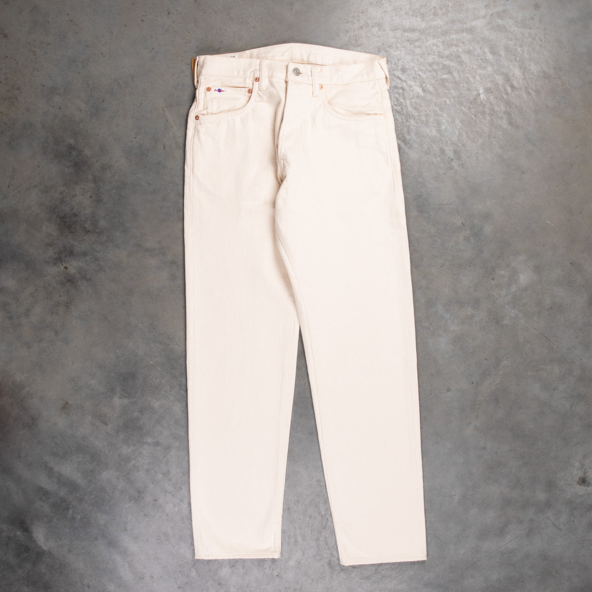 Studio D&#39;Artisan FB-909 High Rise Tapered 14 Oz Denim Ivory