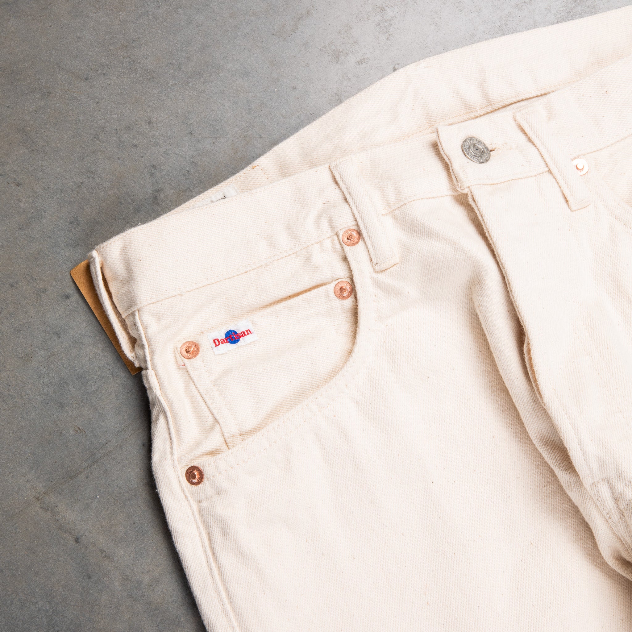 Studio D&#39;Artisan FB-909 High Rise Tapered 14 Oz Denim Ivory