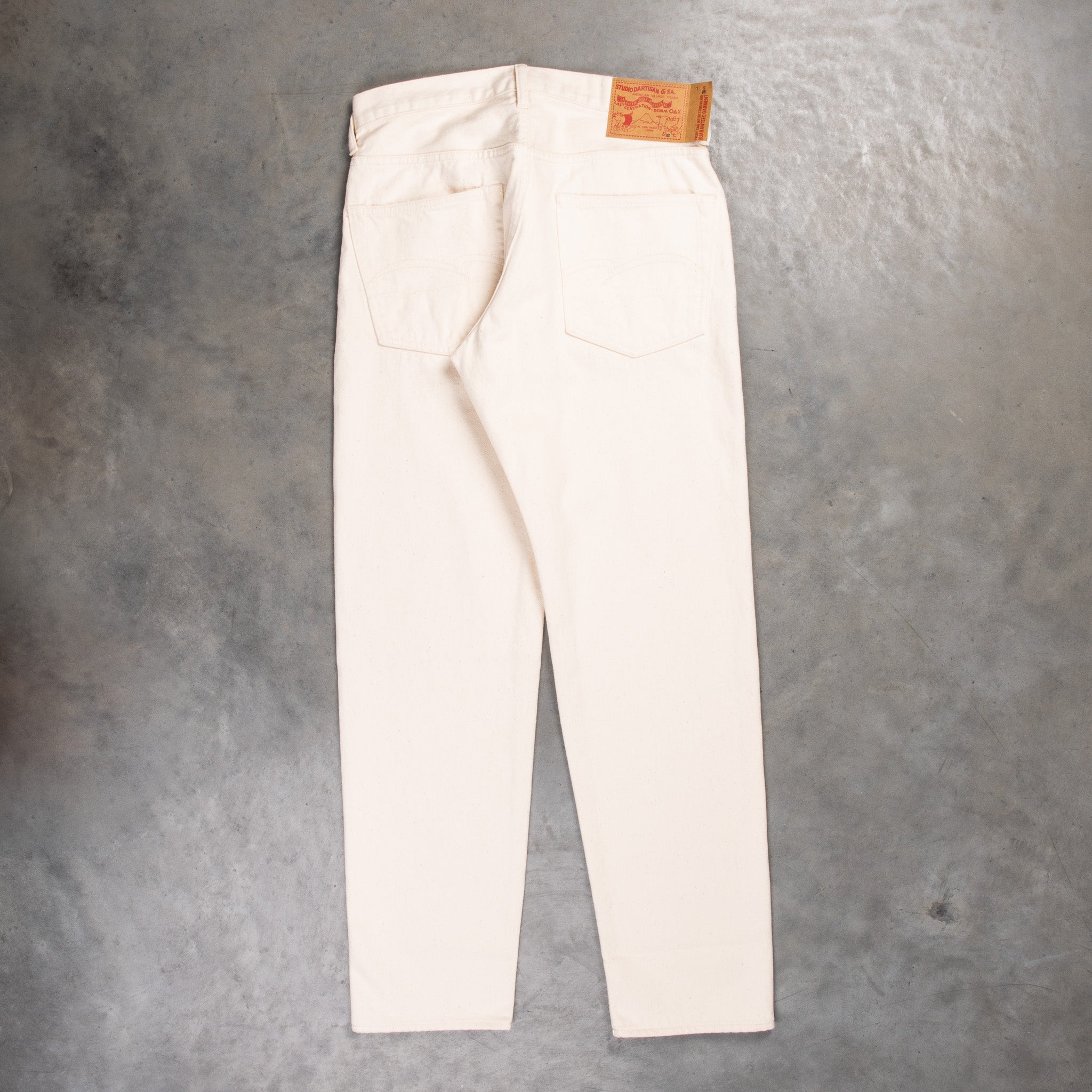 Studio D&#39;Artisan FB-909 High Rise Tapered 14 Oz Denim Ivory