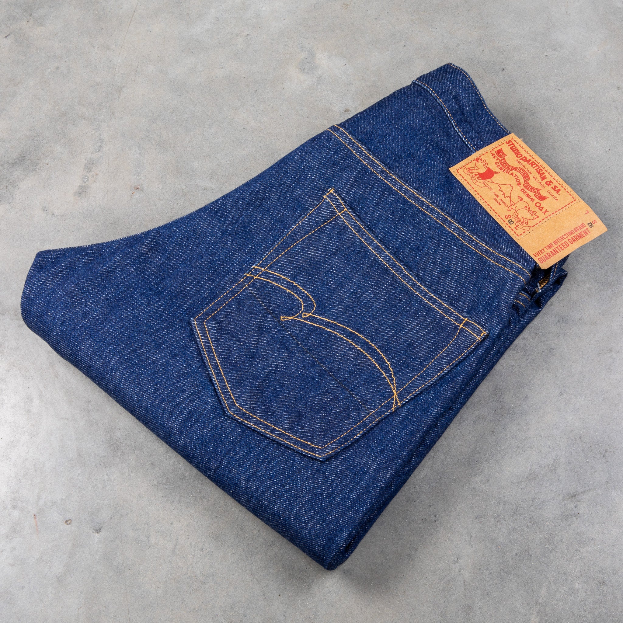 Studio D&#39;Artisan FB-909 High Rise Tapered 14 Oz Denim One Wash