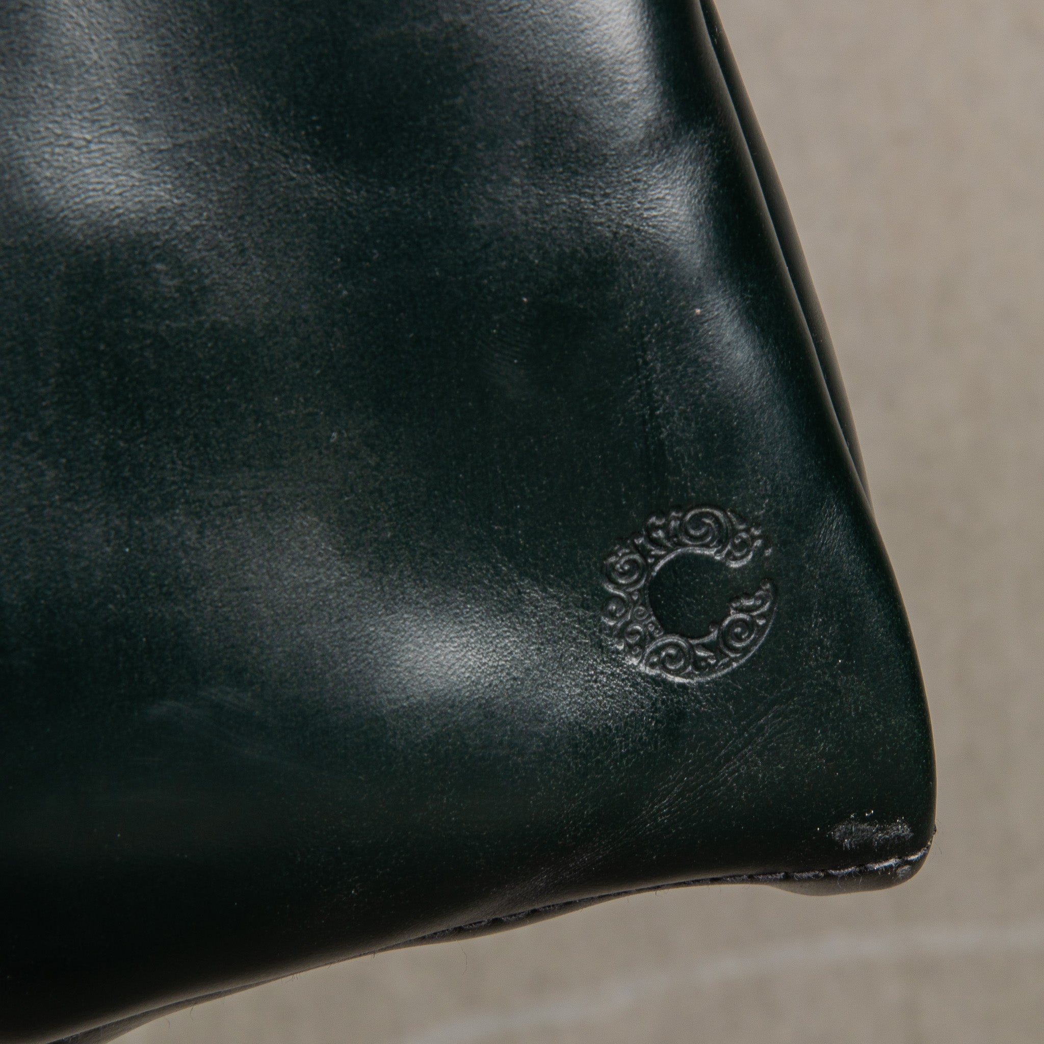 Croots bridle leather Racing green laptop bag