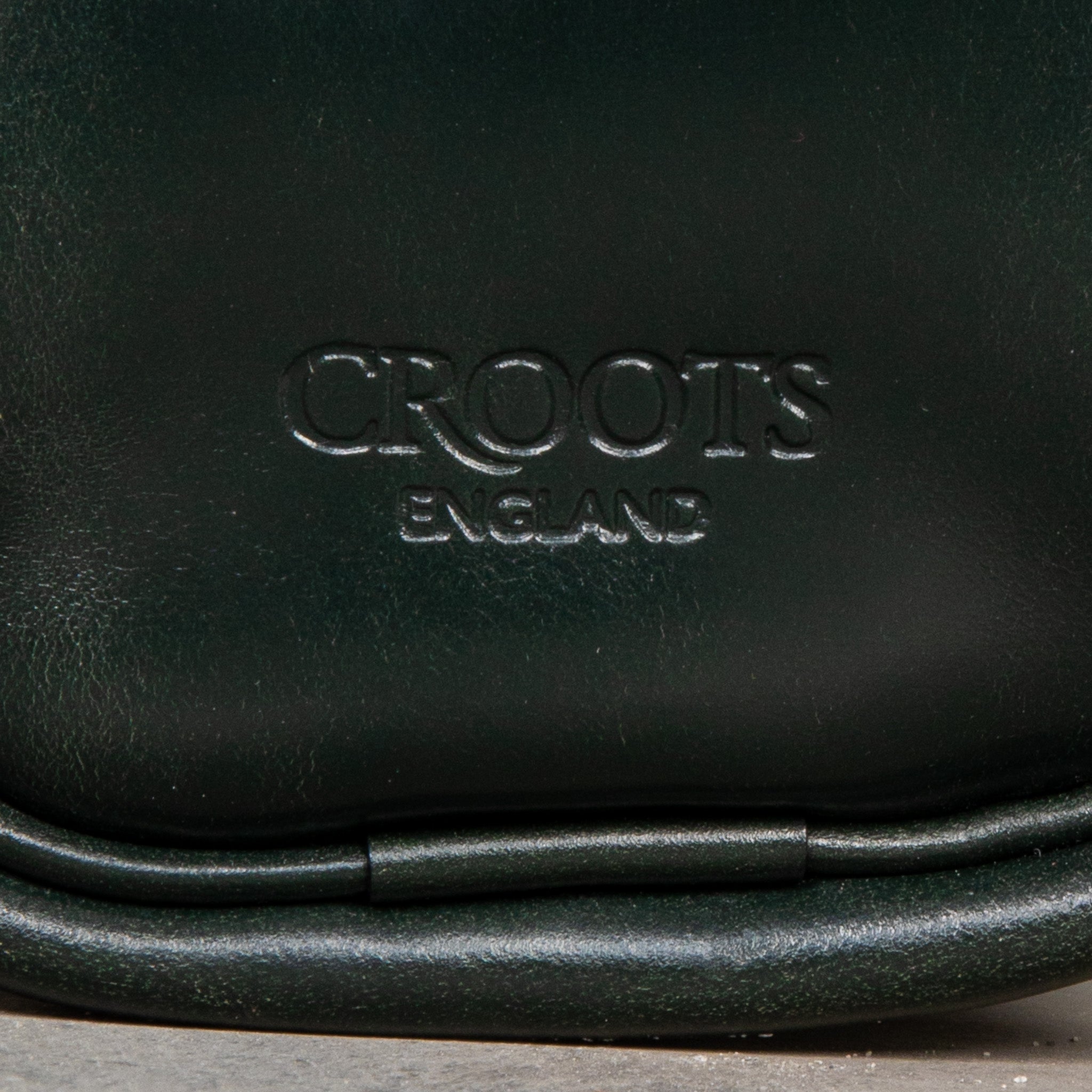 Croots bridle leather Racing green laptop bag