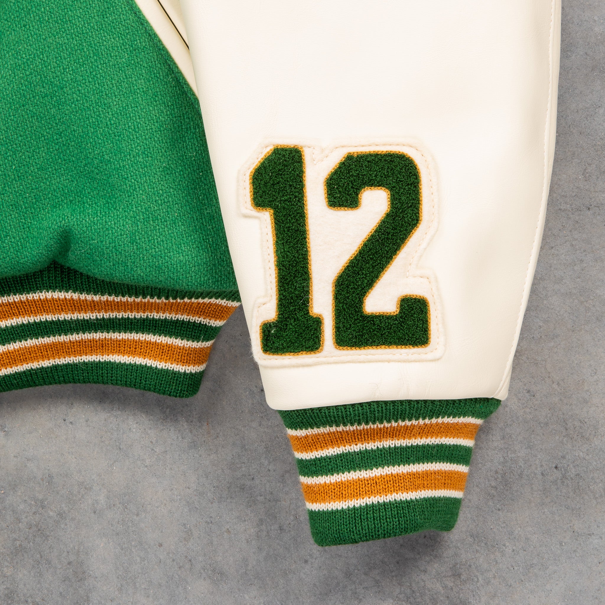 The Real McCoy&#39;s Wool Varsity Jacket Shamrocks