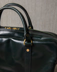 Croots bridle leather Racing green laptop bag