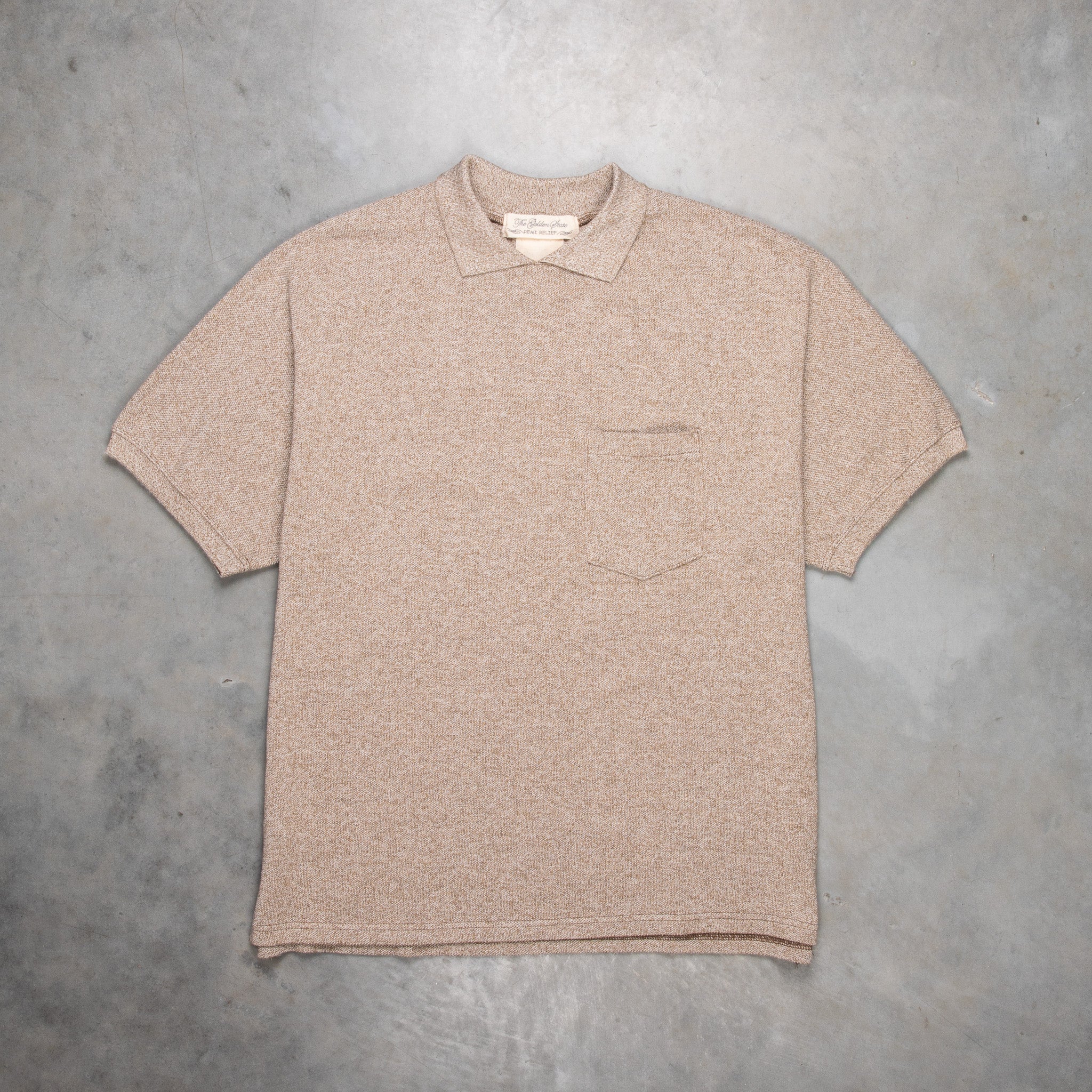 Remi Relief Polo Tee Brown Melange