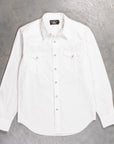RRL Buffalo Western Shirt Heavy Poplin White