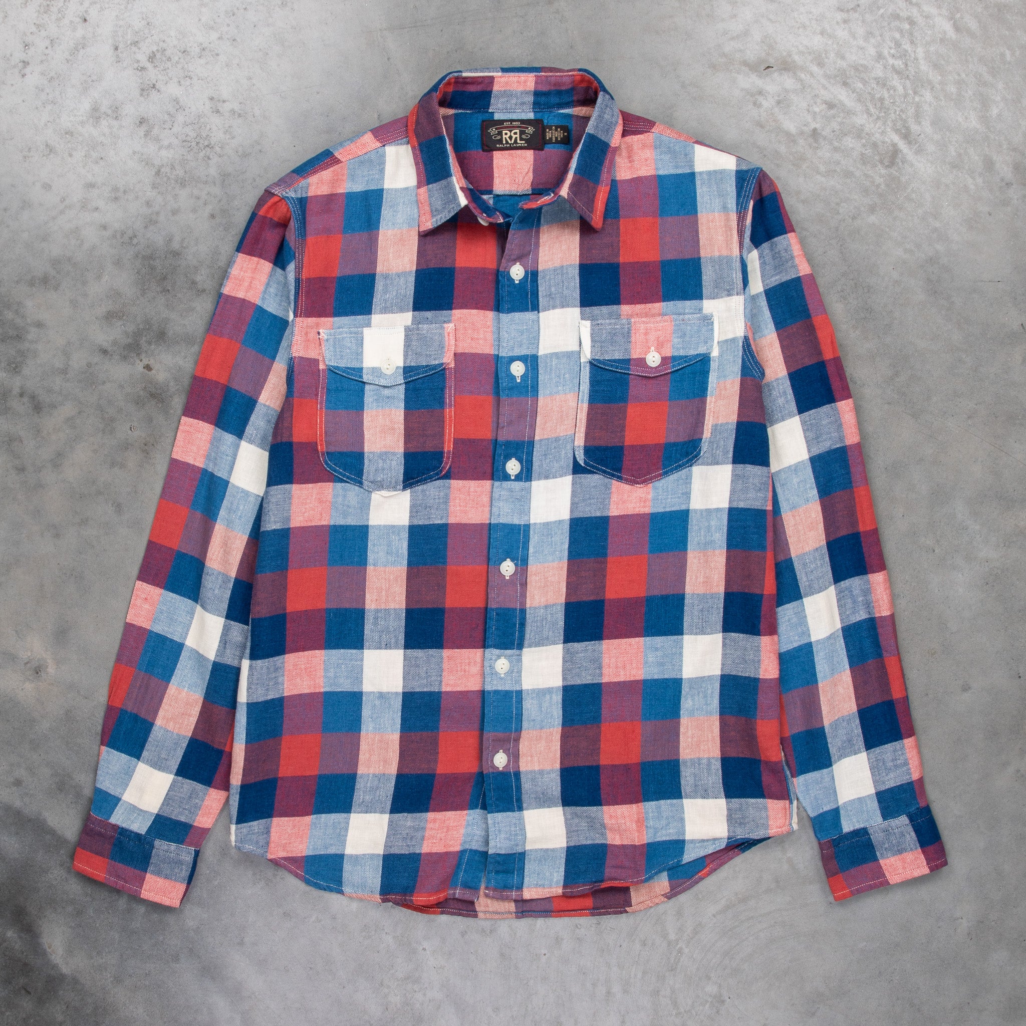 RRL Lee Shirt RL-704 Red Indigo